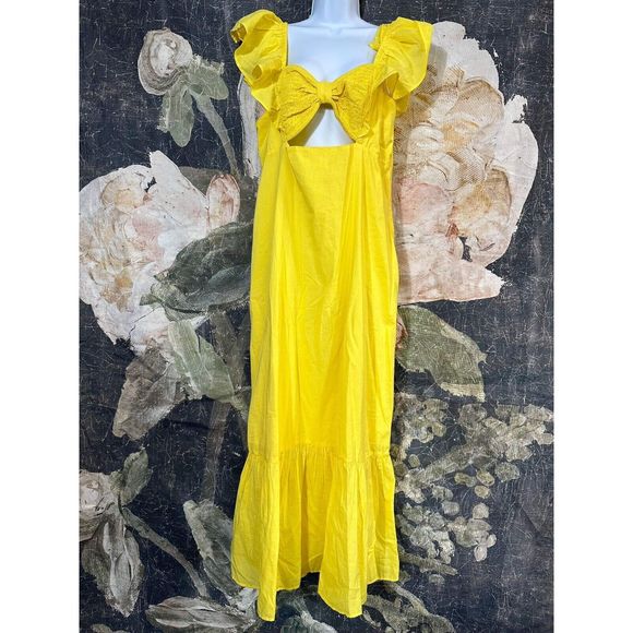 Farm x Anthropologie Ruffle Midi Dress Size XL - Picture 6 of 8